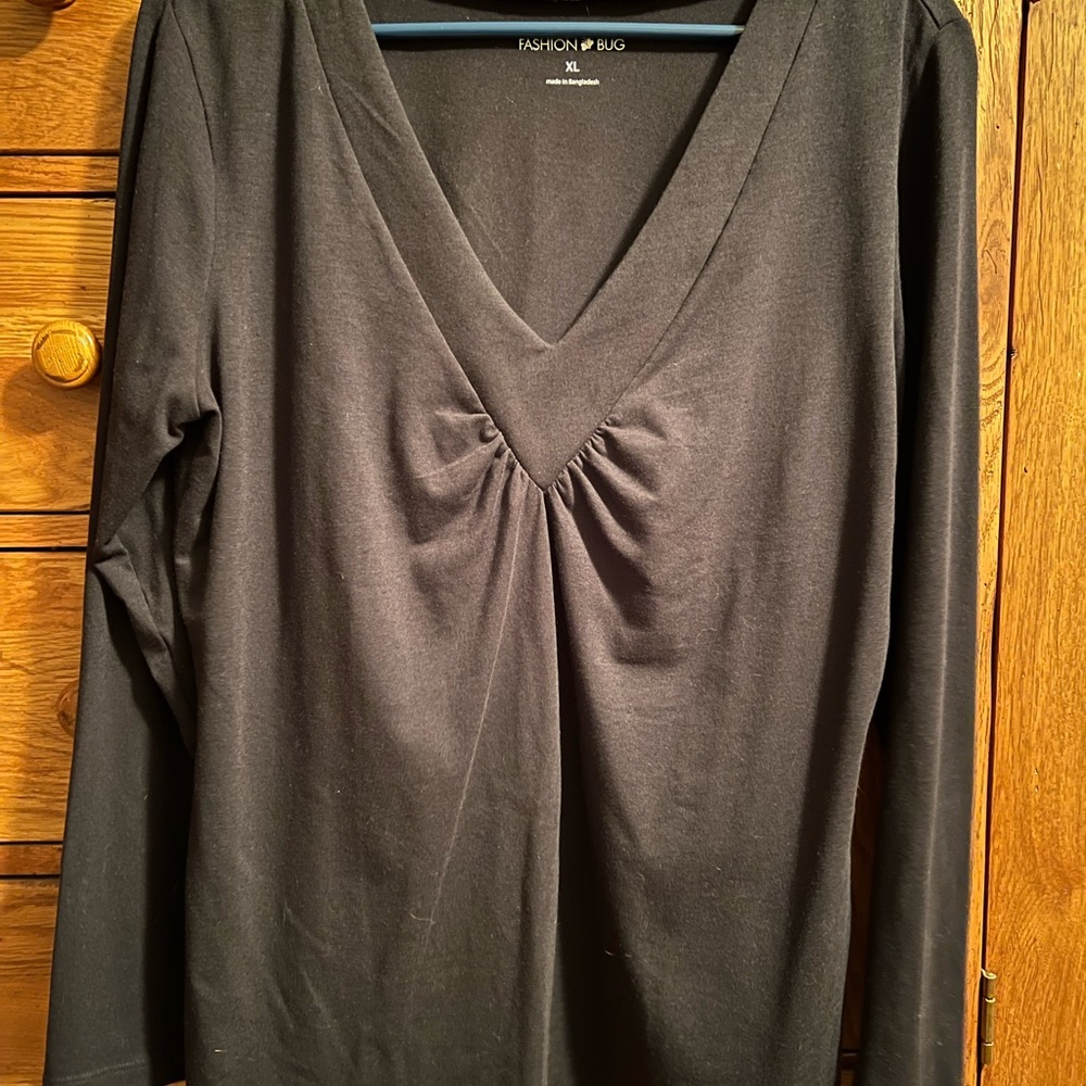 Ruched V-Neck Top